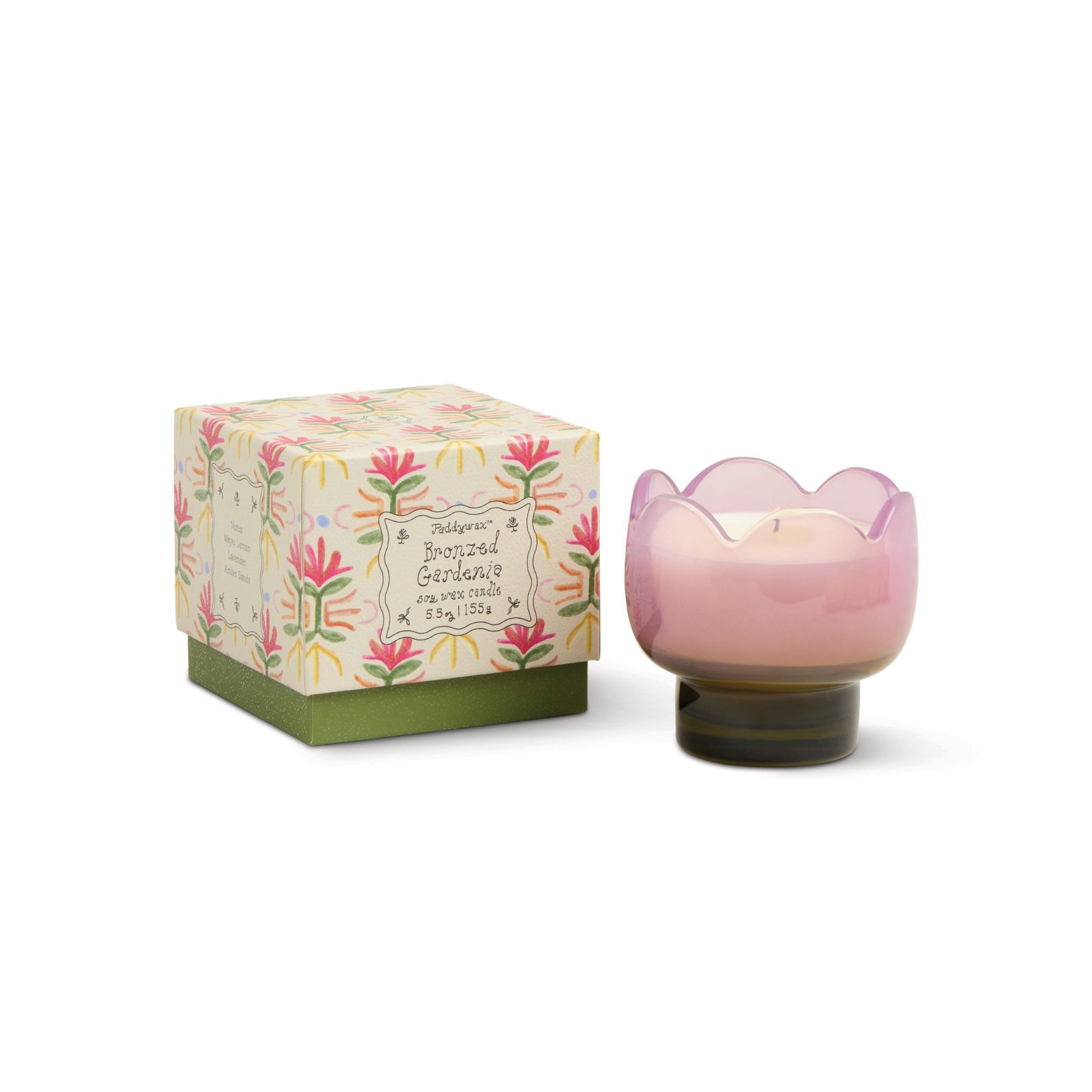 Tulip Glass Candle - Bronzed Gardenia