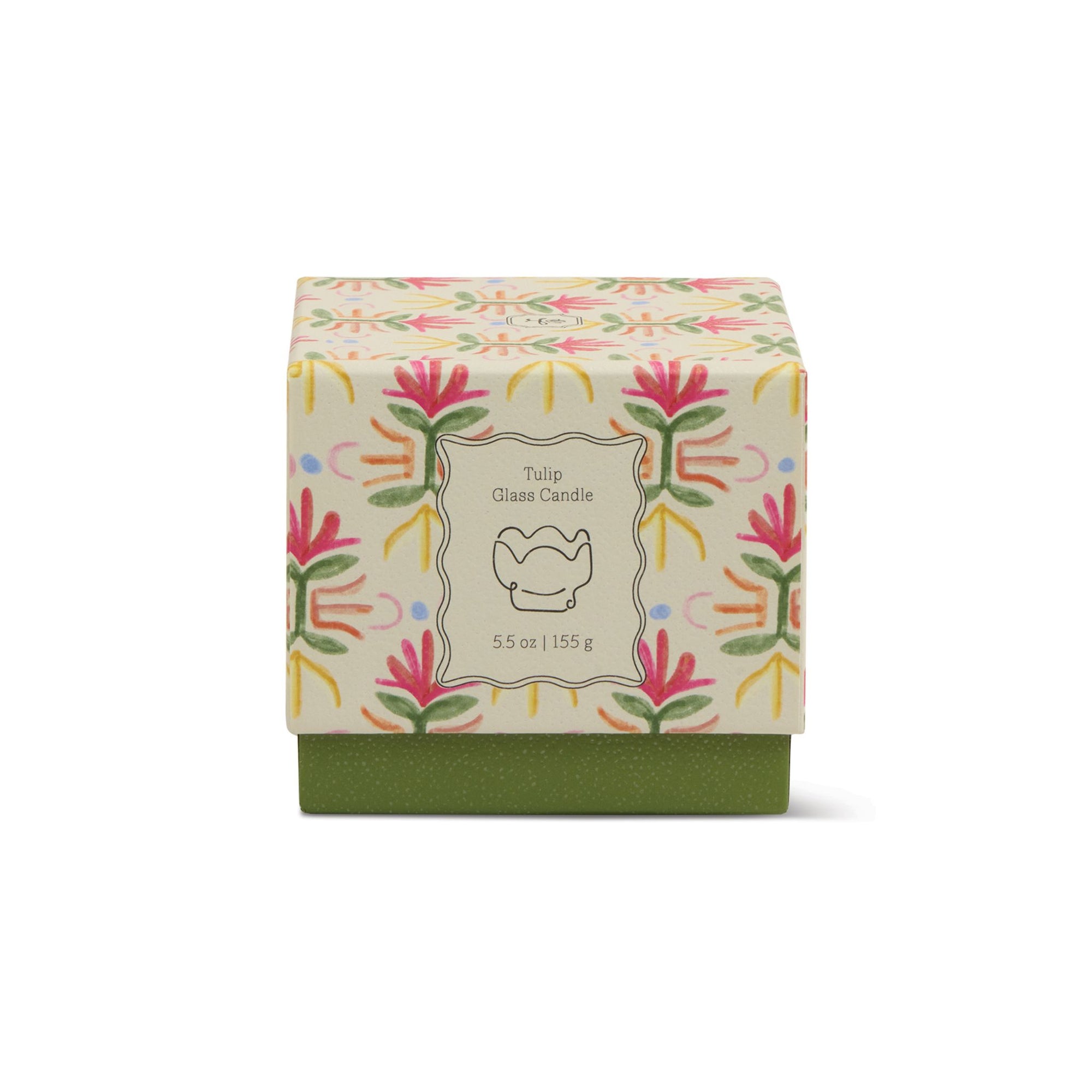 Tulip Glass Candle - Bronzed Gardenia