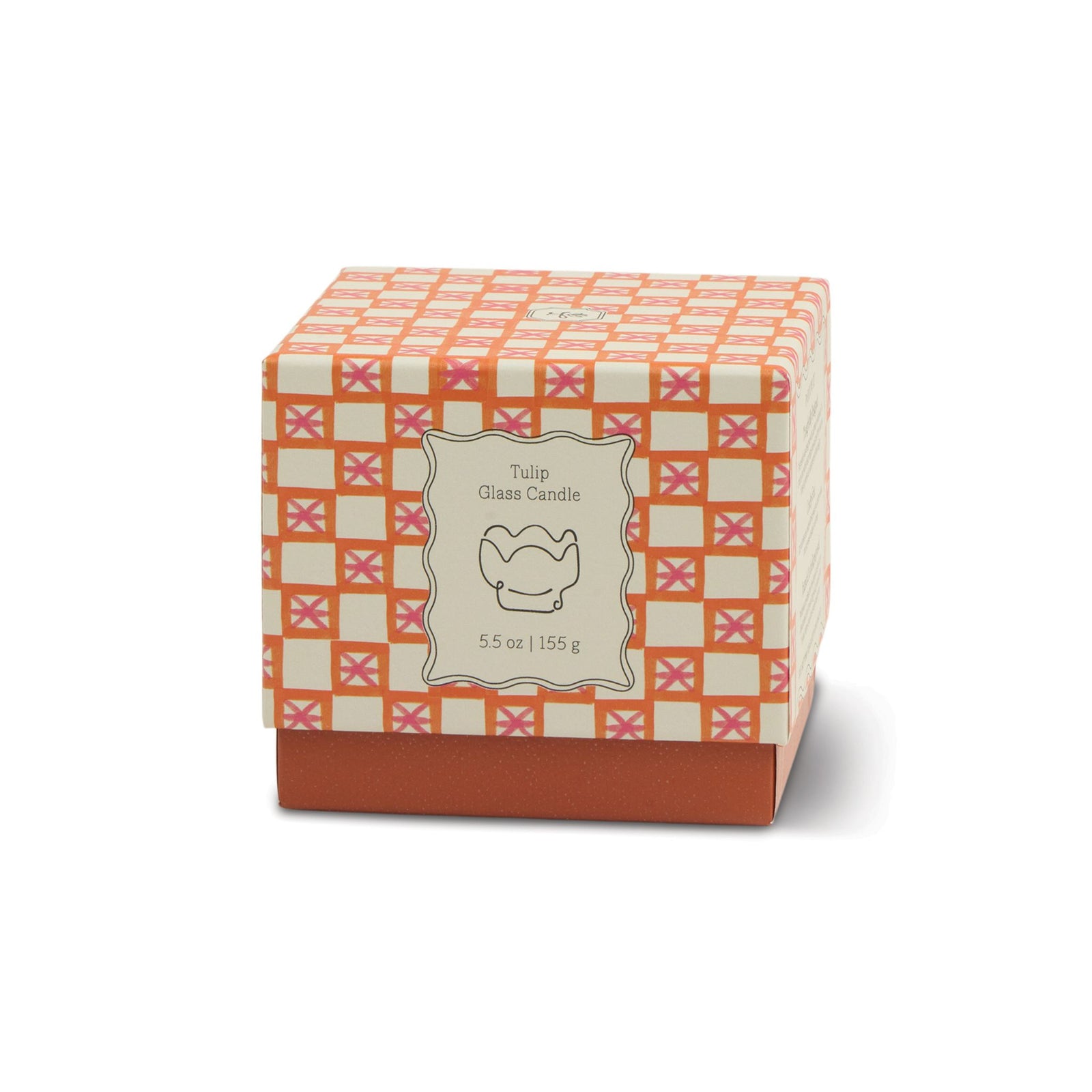 Tulip Glass Candle - Cactus Flower