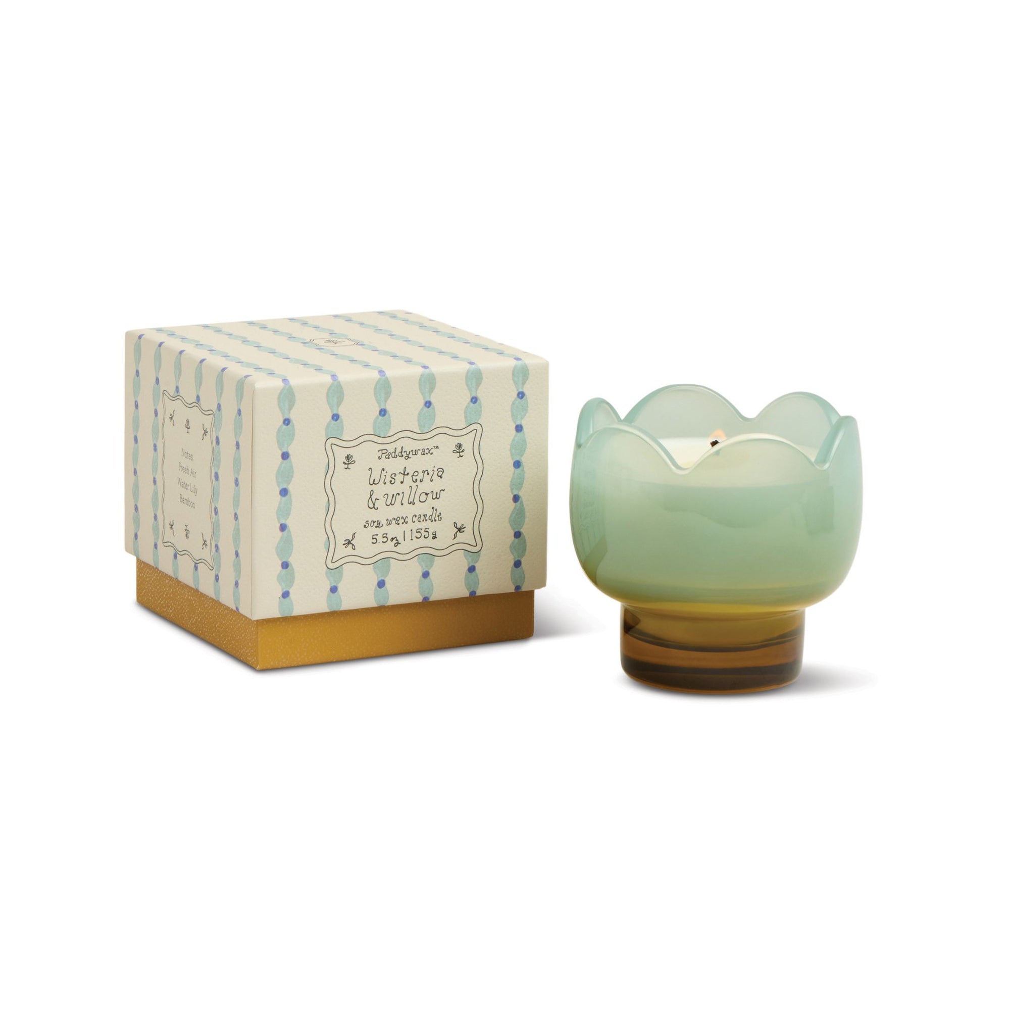 Tulip Glass Candle - Wisteria &amp; Willow