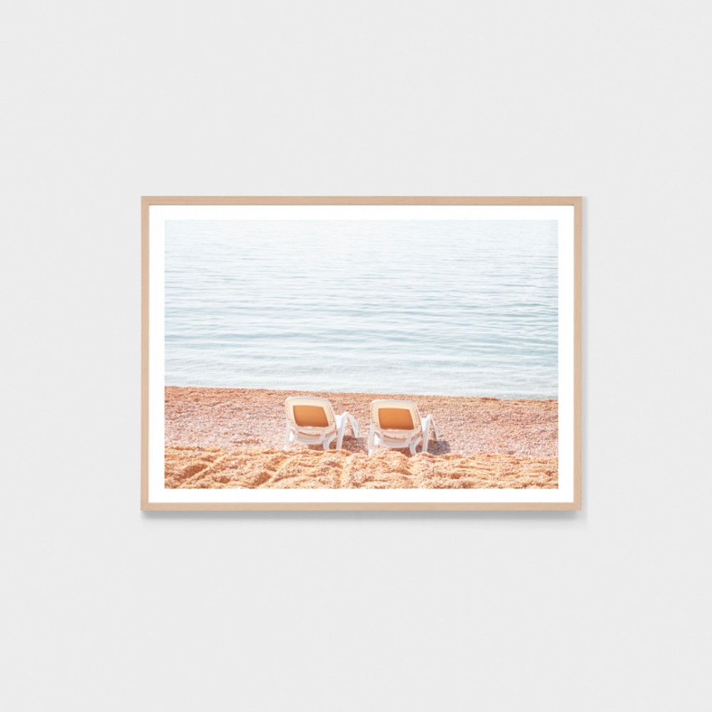 Twin Beach Chairs Framed Print