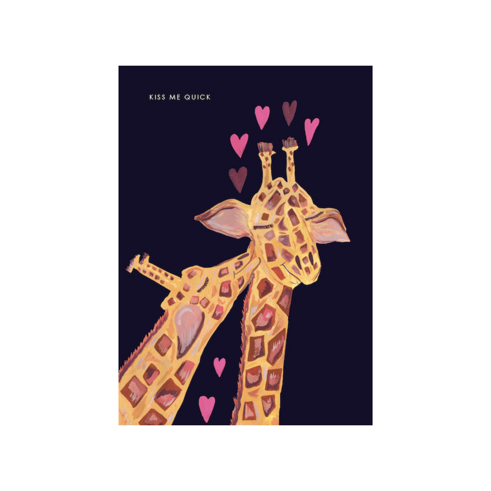 Giraffe Kiss Card