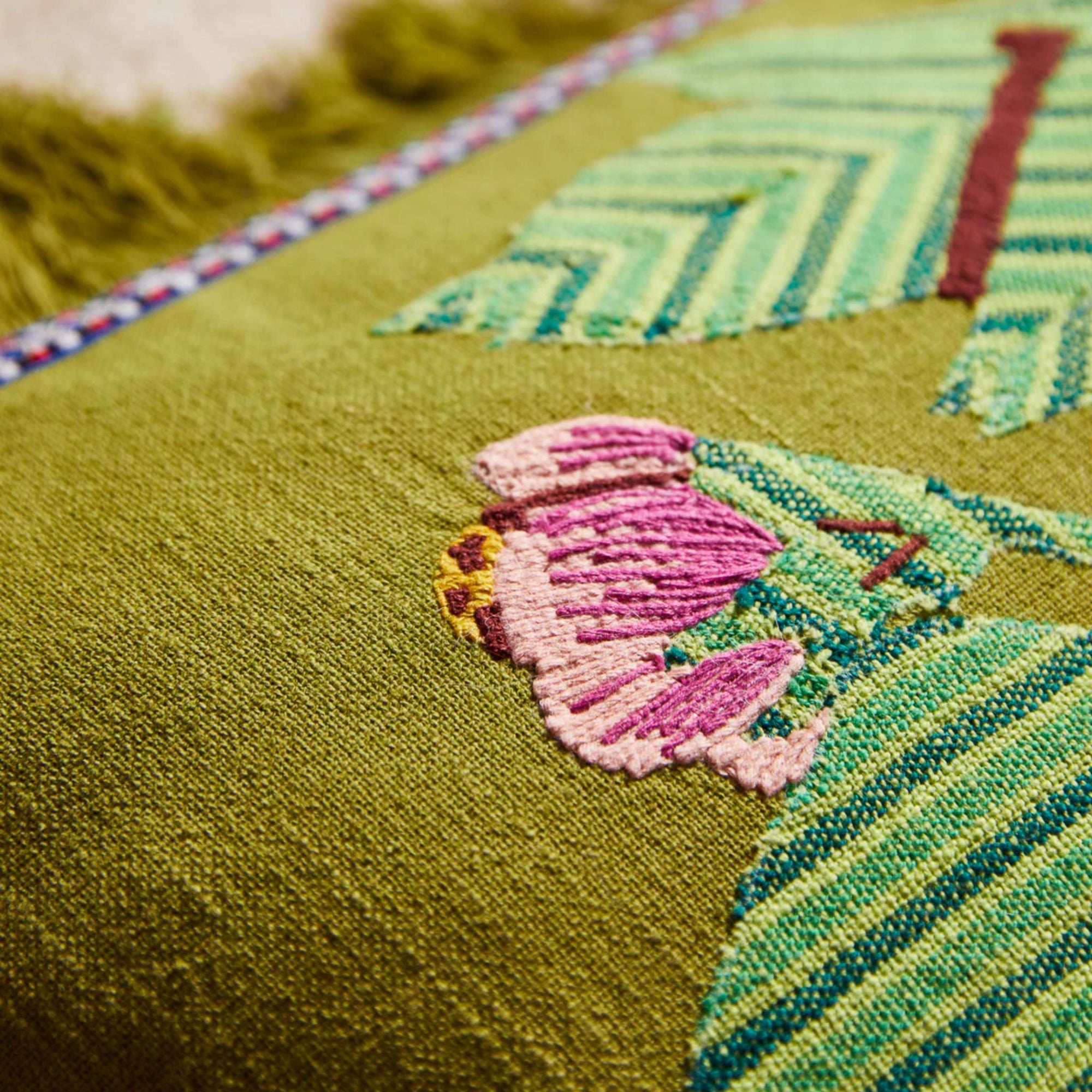 Vivi Applique Cushion Juniper