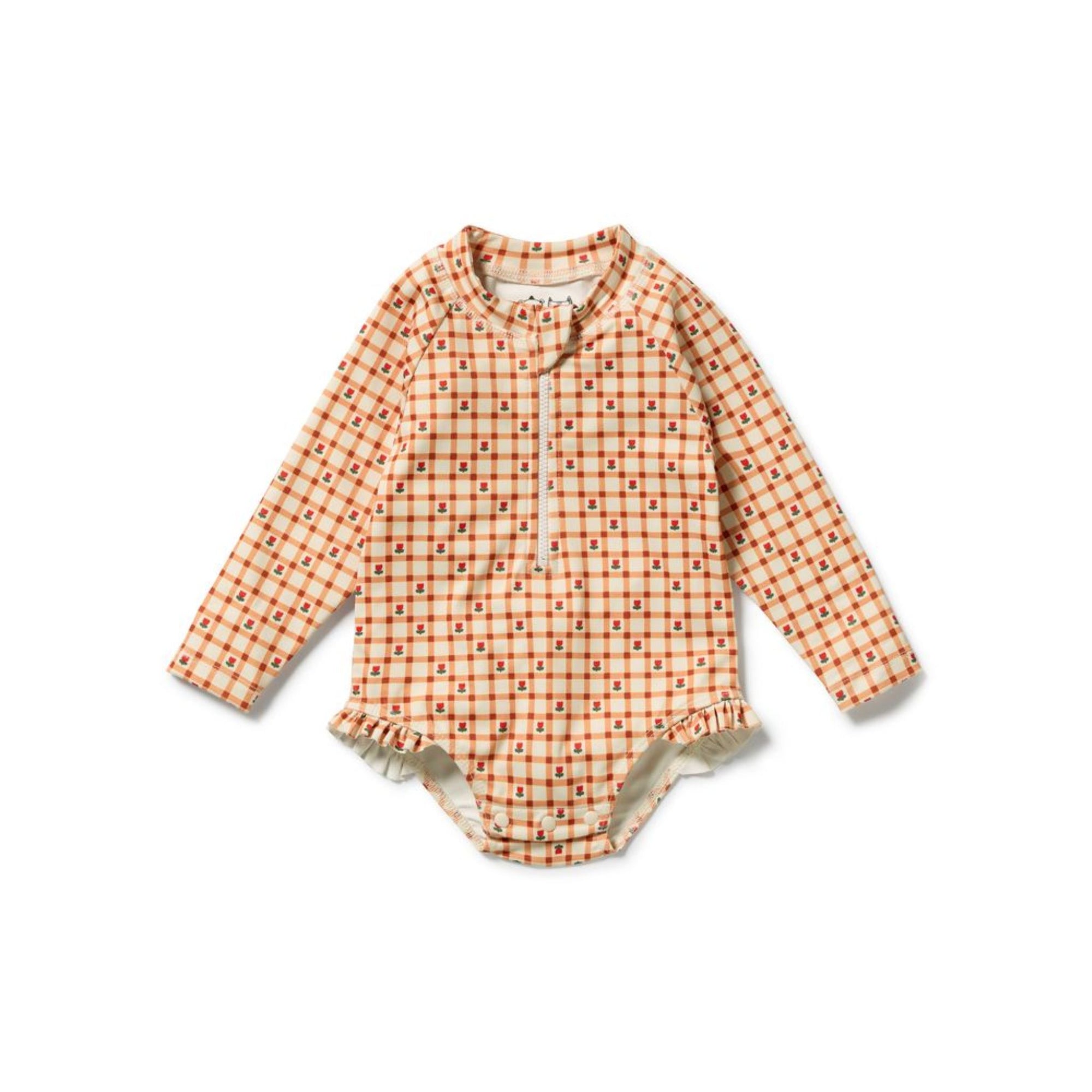 Checkerberry Long Sleeved Swimsuit