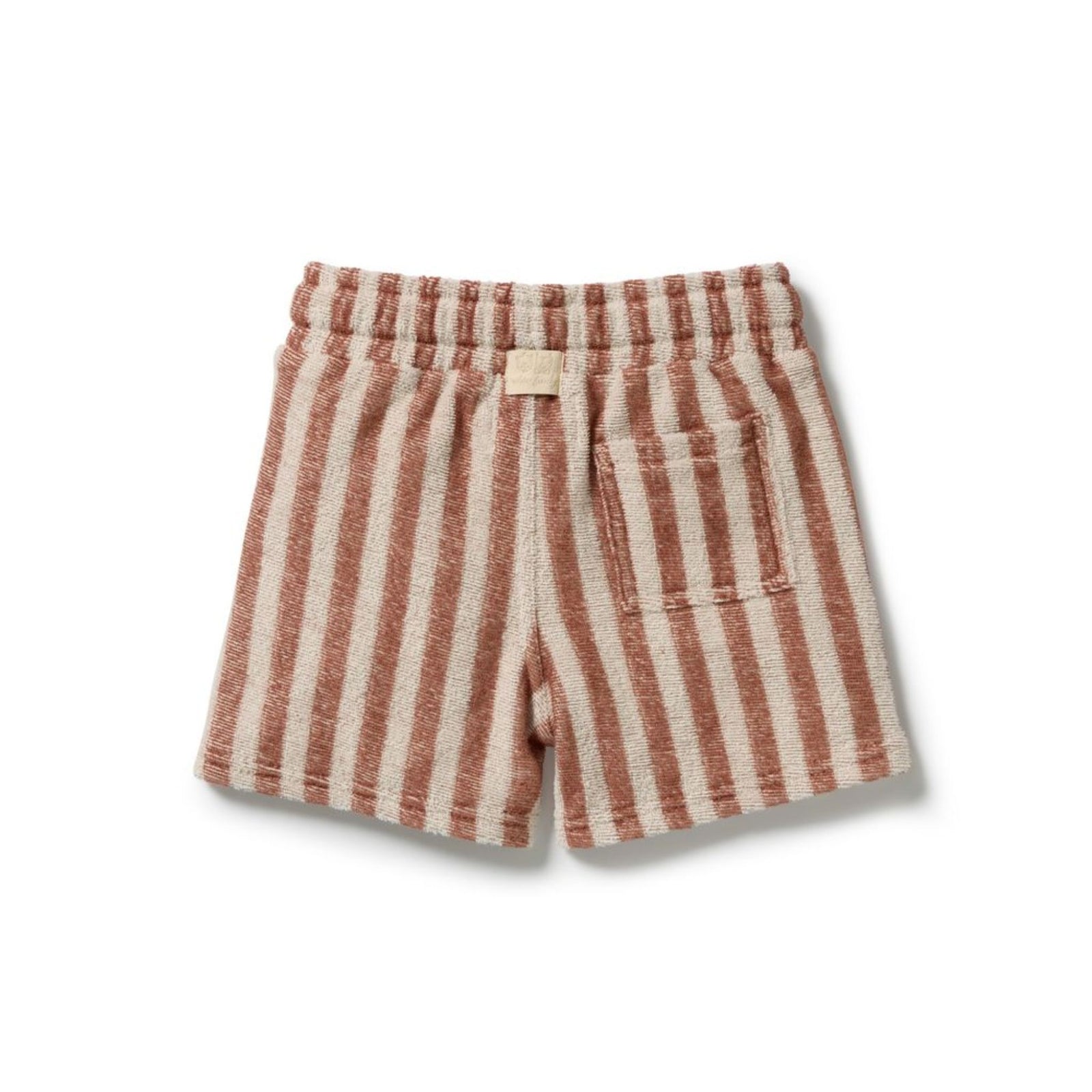 Cherry Cola Stripe Organic Terry Shorts
