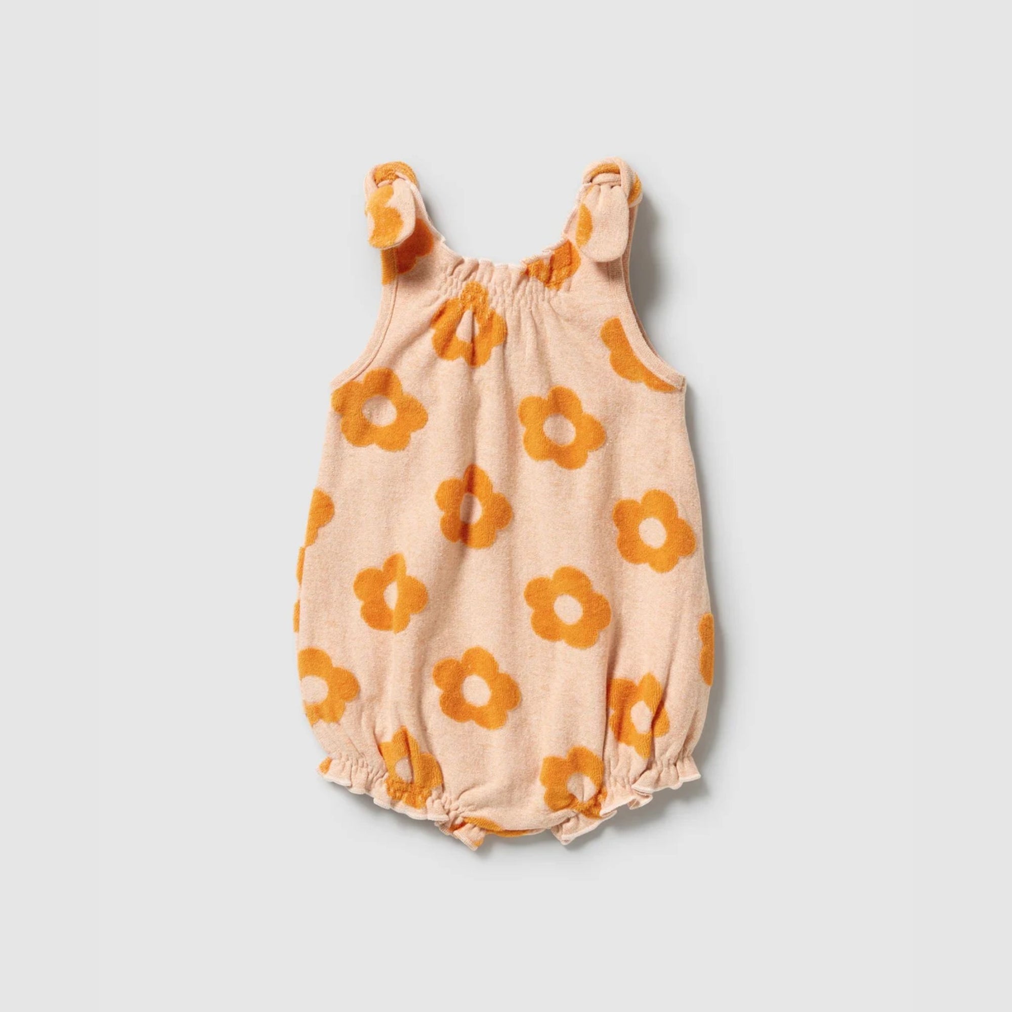 Daisy Glow Organic Terry Tie Playsuit