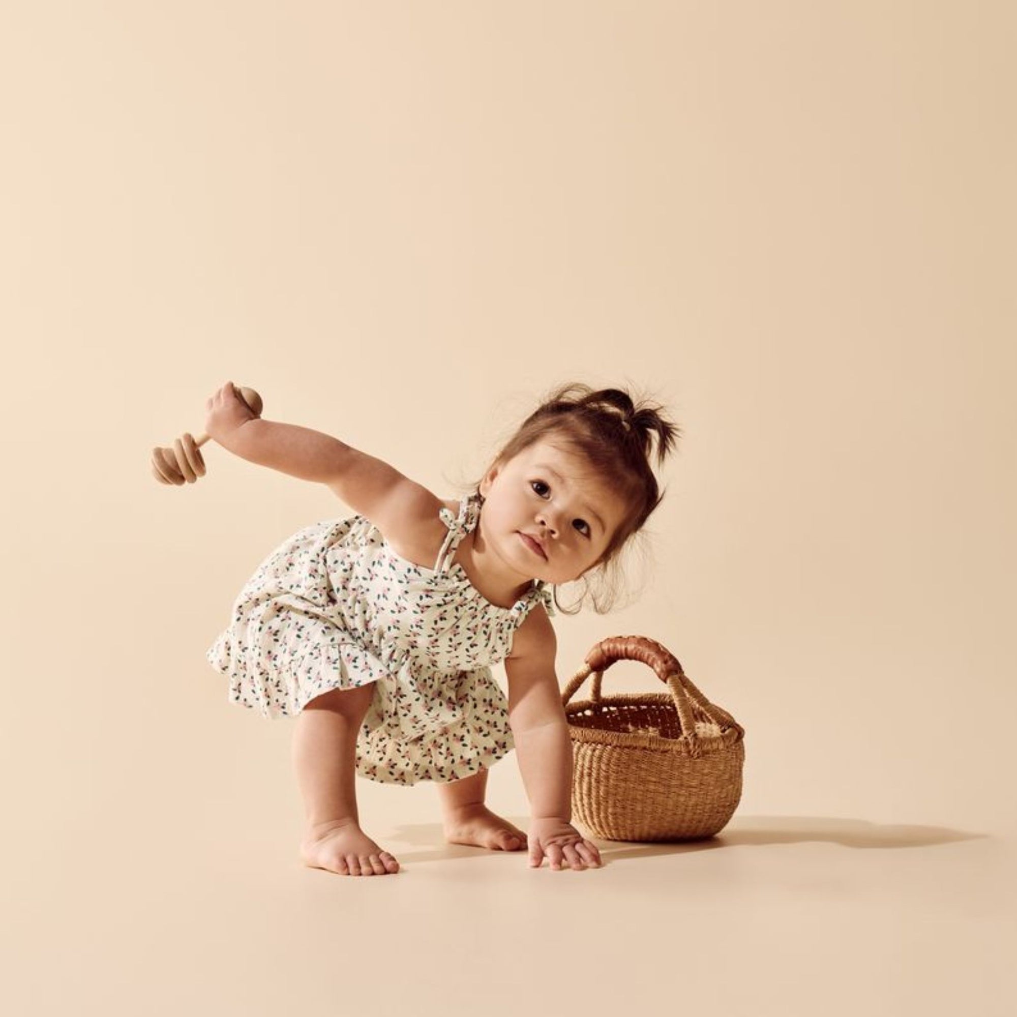 Little Blossom Organic Crinkle Ruffle Dress