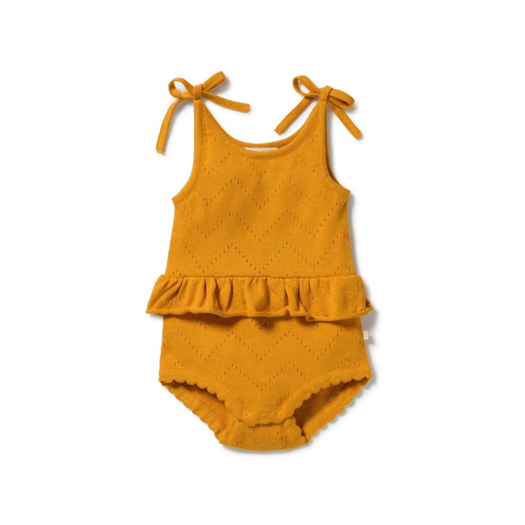 Marmalade Organic Knitted Pointelle Playsuit