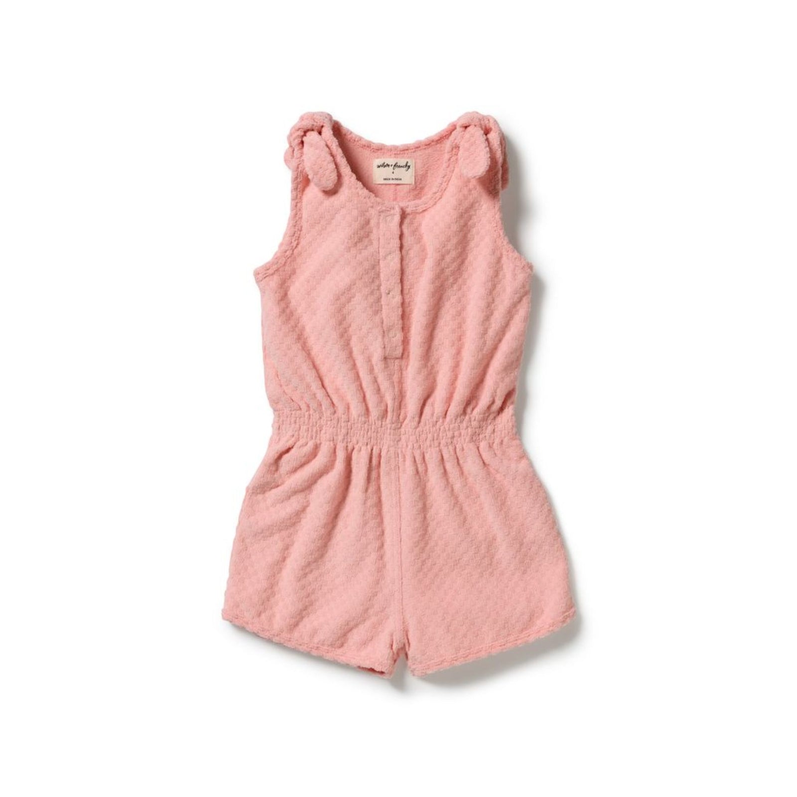 Petal Pink Organic Terry Playsuit