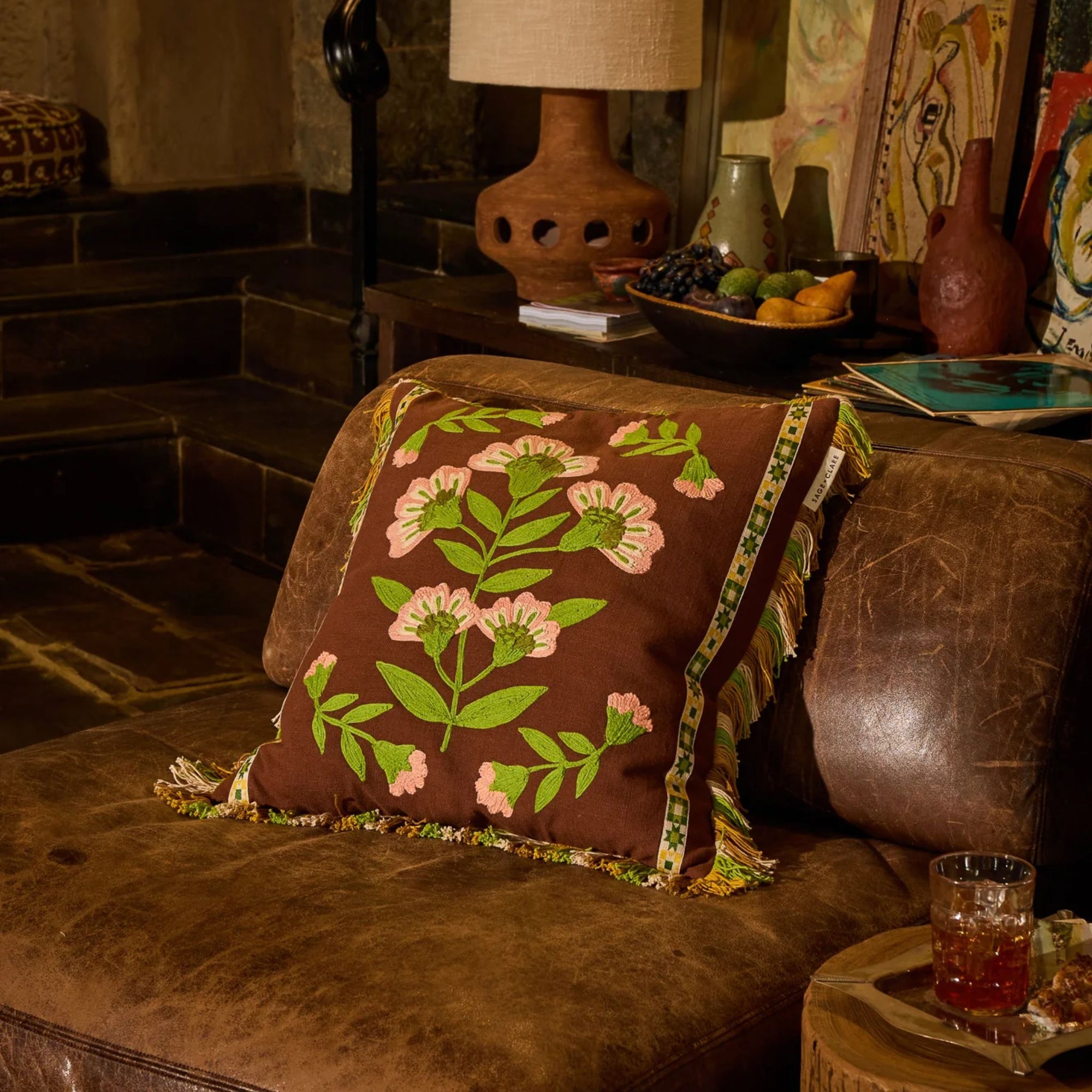 Winona Embroidered Cushion
