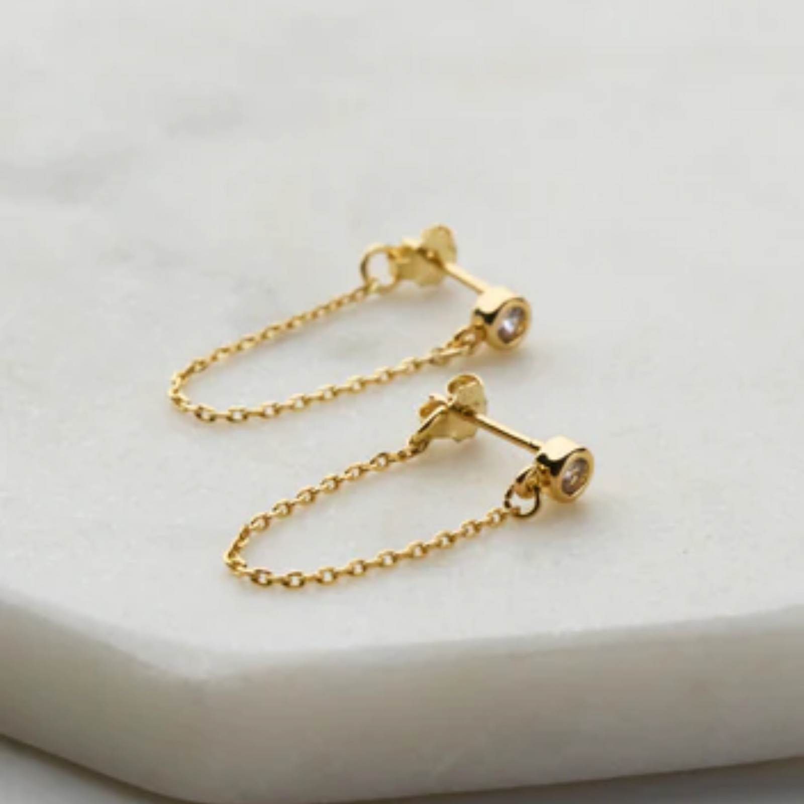 Crystal Chain Wrap Earrings