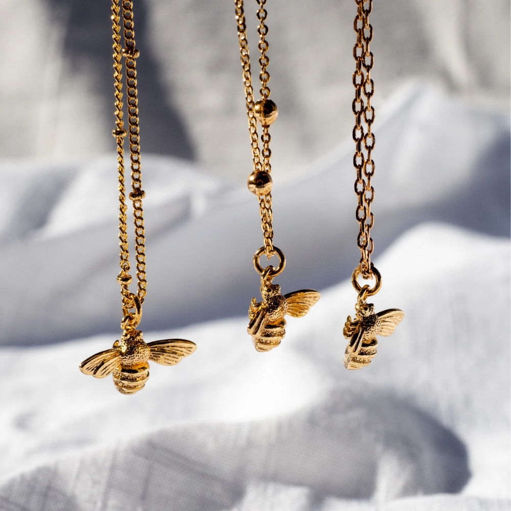 Bumble Bee Necklace - 18k Gold Filled