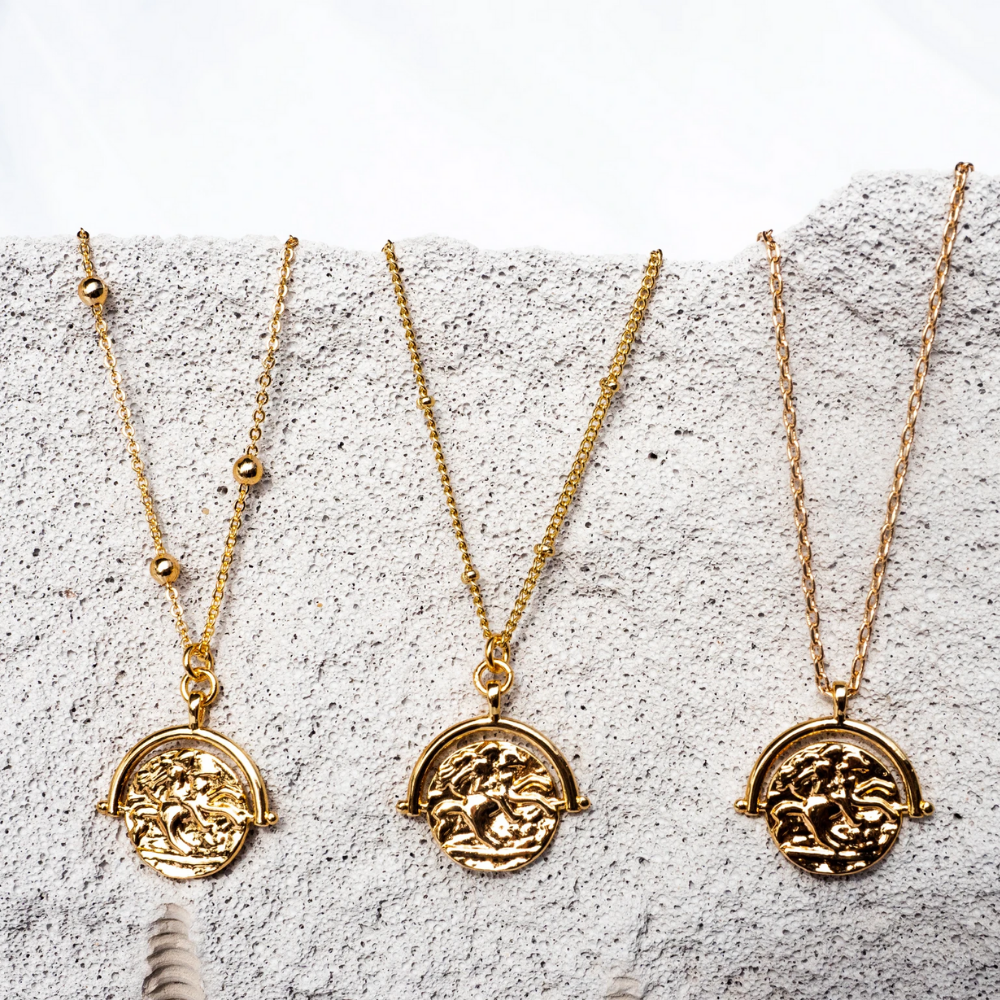 Greek coin discount pendant necklace