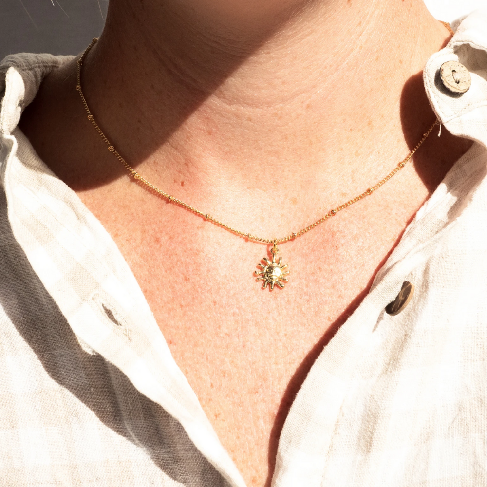Small sun necklace on sale