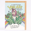 Greeting Card Rainbow Space Unicorn
