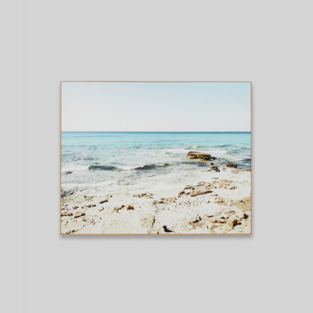 Coastal Rockpools Framed Canvas
