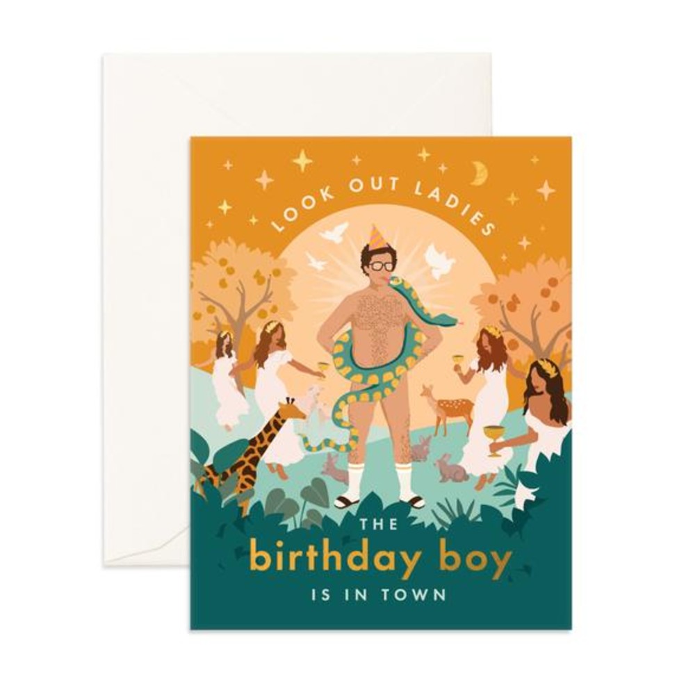 Greeting Card Birthday Boy In Town