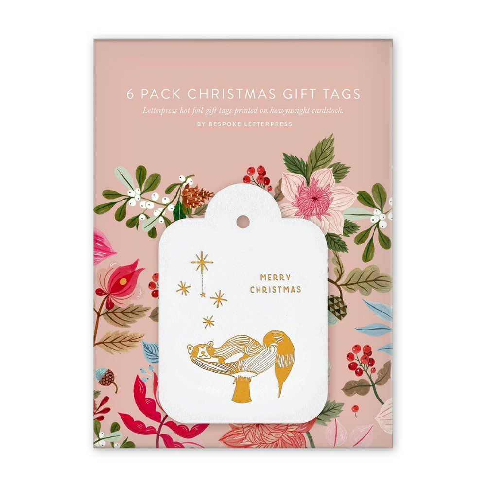 Gift Tags Folk Christmas Skunk