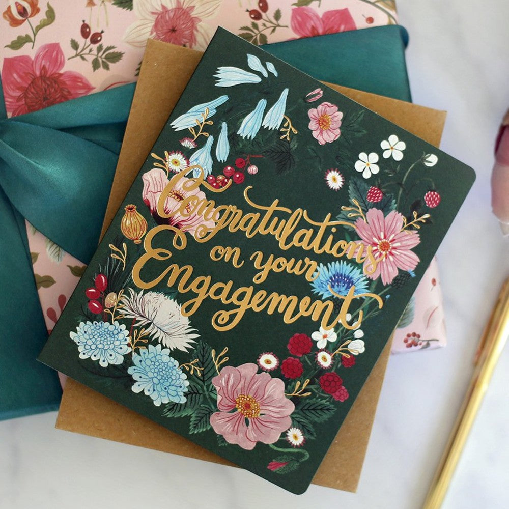 Greeting Card Folk Congratulations on Your Engagement