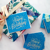 Happy Birthday (Holographic Foil) Blue Greeting Card