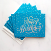 Happy Birthday (Holographic Foil) Blue Greeting Card