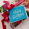 Happy Birthday (Holographic Foil) Blue Greeting Card