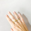 18K Vermeil Celestial Black Enamel Signet Ring