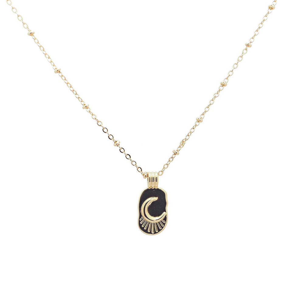18K Gold Filled Lunar Tablet Pendant