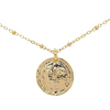 18k Gold Filled Moon Face Necklace