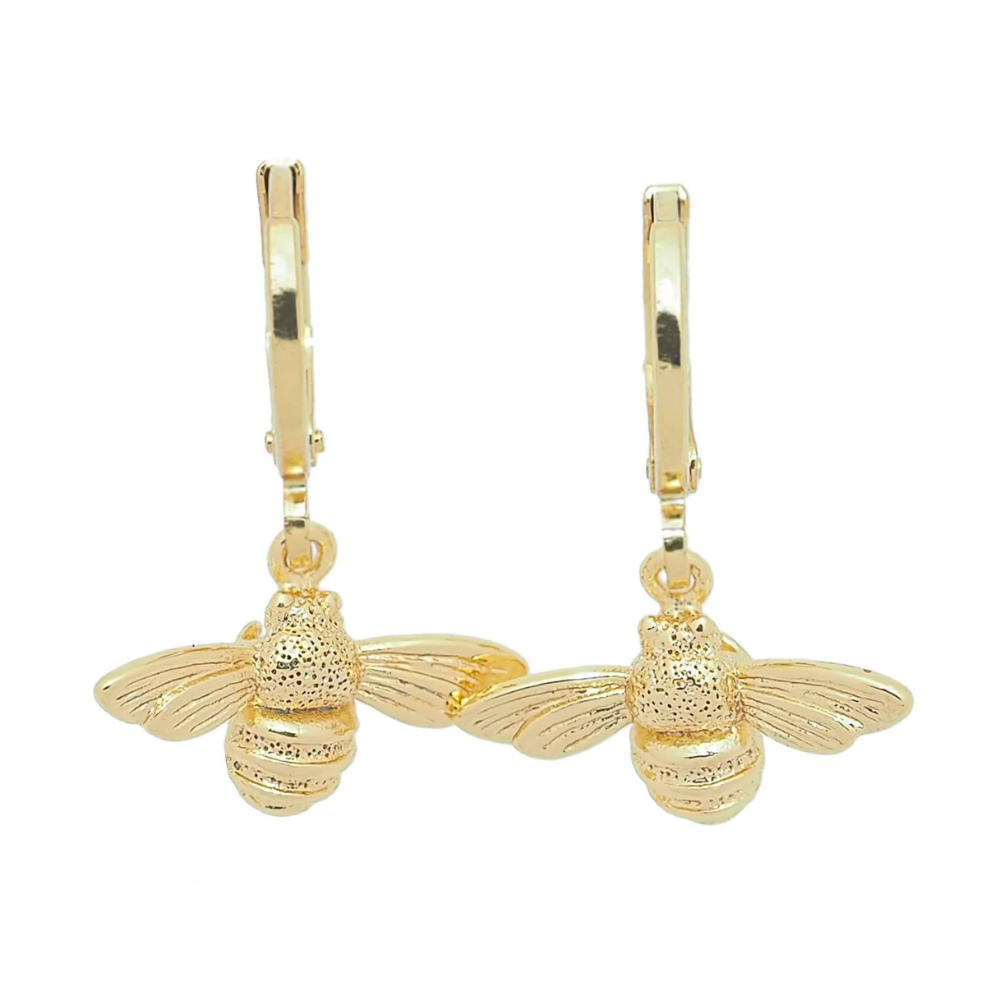 18k Gold Vermeil Bee Huggies