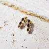 18k Gold Vermeil Black CZ Huggies