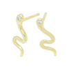 18k Gold Vermeil Delicate Snake Stud Earrings