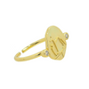 18K Gold Vermeil Egyptian Signet Ring Large