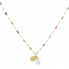 18K Gold Vermeil Multi-Coloured Gemstone Necklace