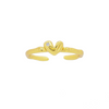 18K Gold Vermeil Organic Ring Heart