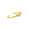 18K Gold Vermeil Organic Ring Heart