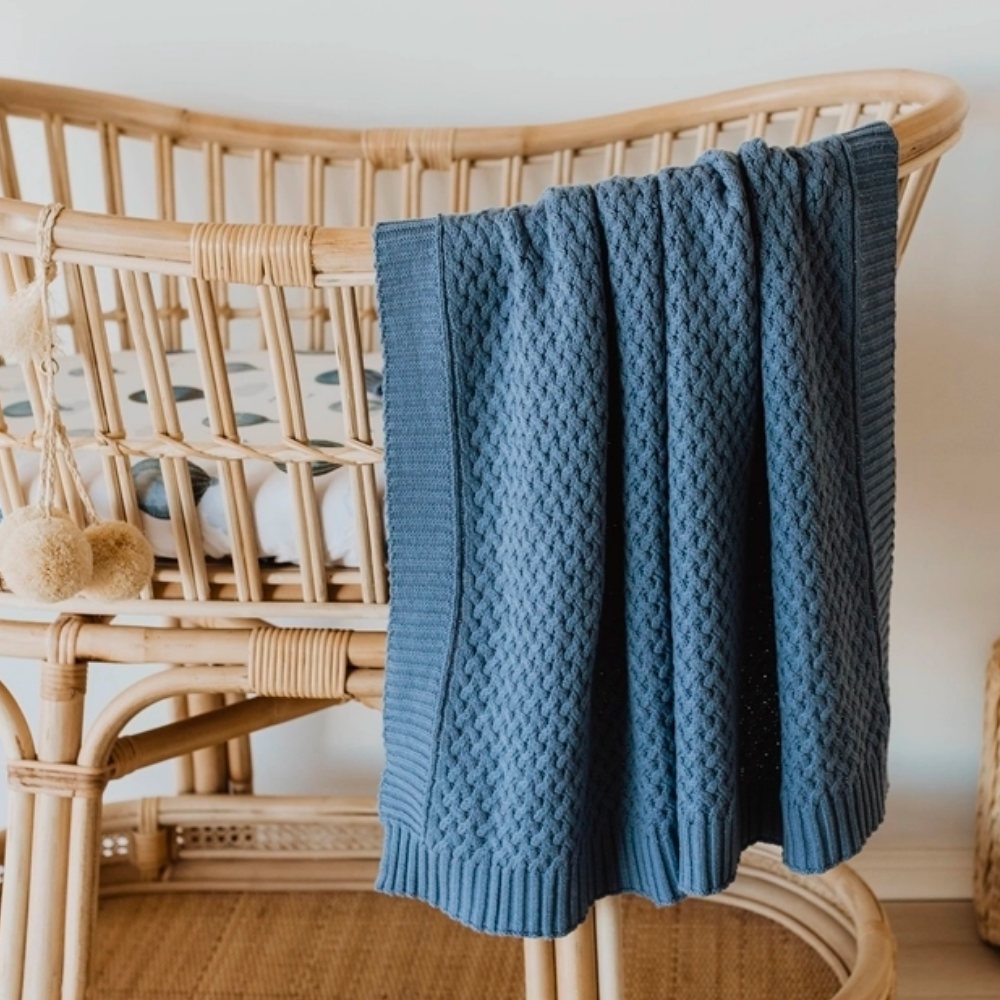 Diamond Knit Baby Blanket