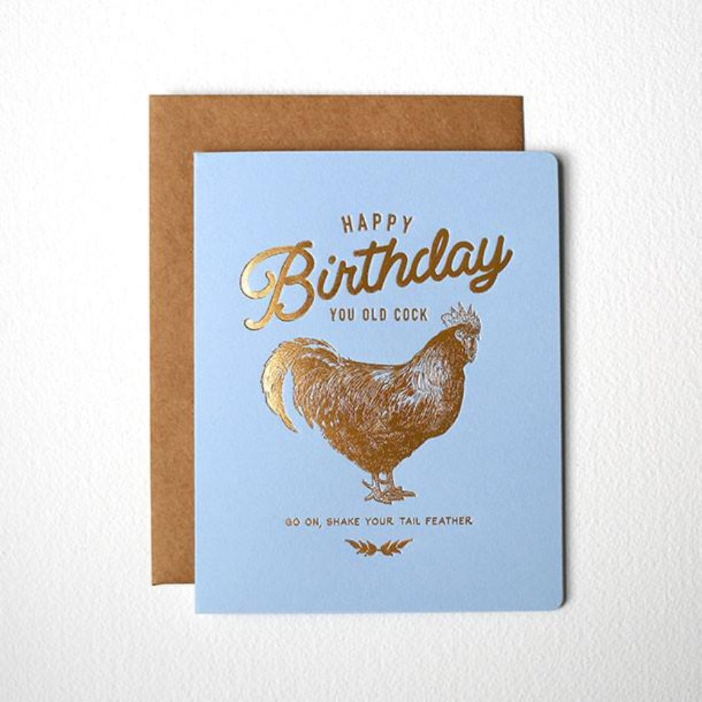Greeting Card - Happy Birthday Old Cock - Oxley and Moss