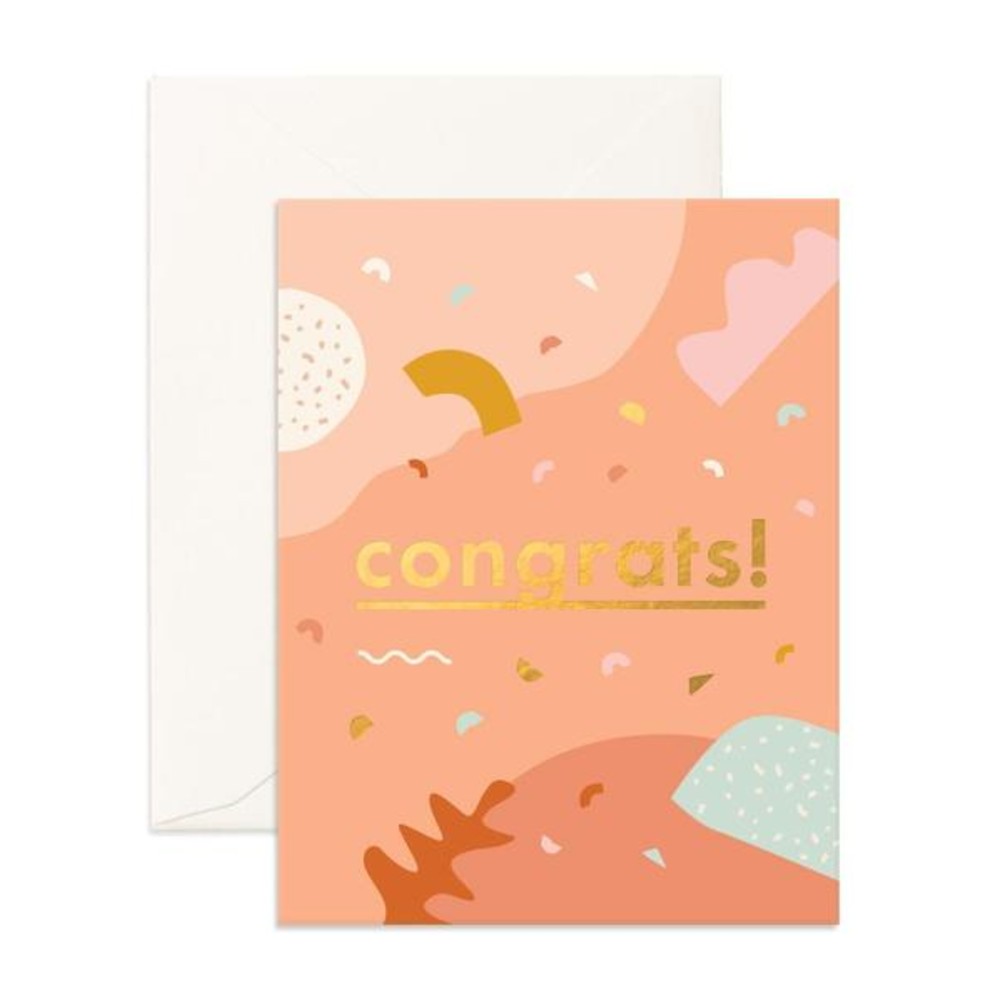 Greeting Card Congrats Abstract