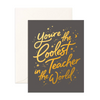 Greeting Card Coolest Teacher Bohemia