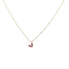18K Gold Filled Purple Heart Necklace