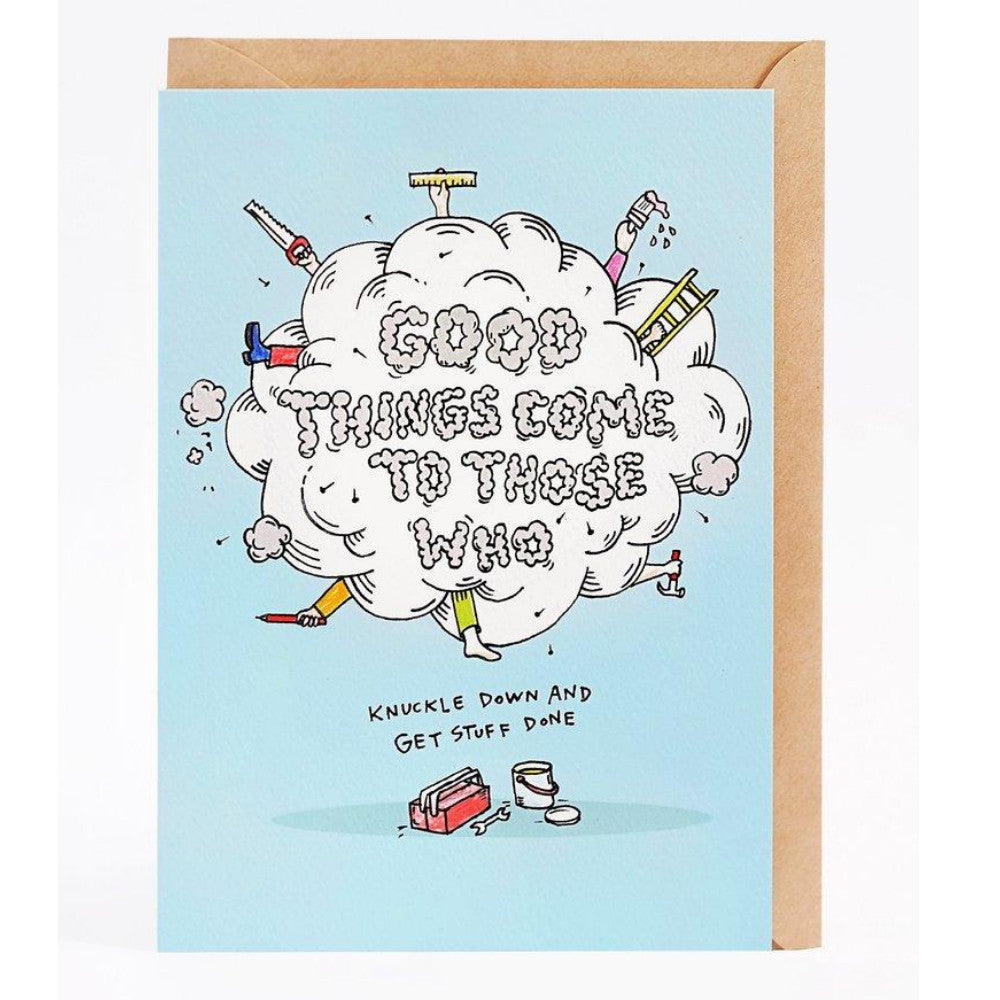 Greeting Card Knuckle Down