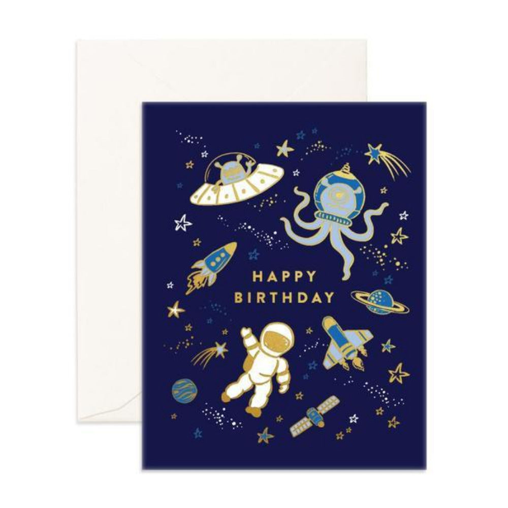 Greeting Card Happy Birthday Space
