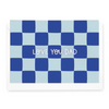 Love You Dad Blue Check Greeting Card