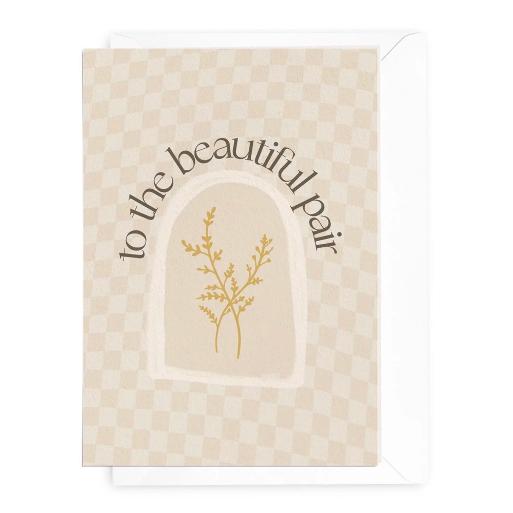 Beautiful Pair Check Greeting Card