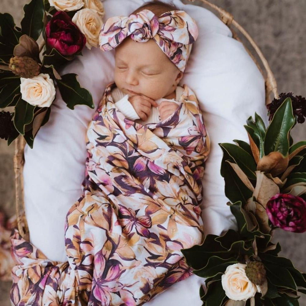 Cotton Jersey Baby Wrap Set