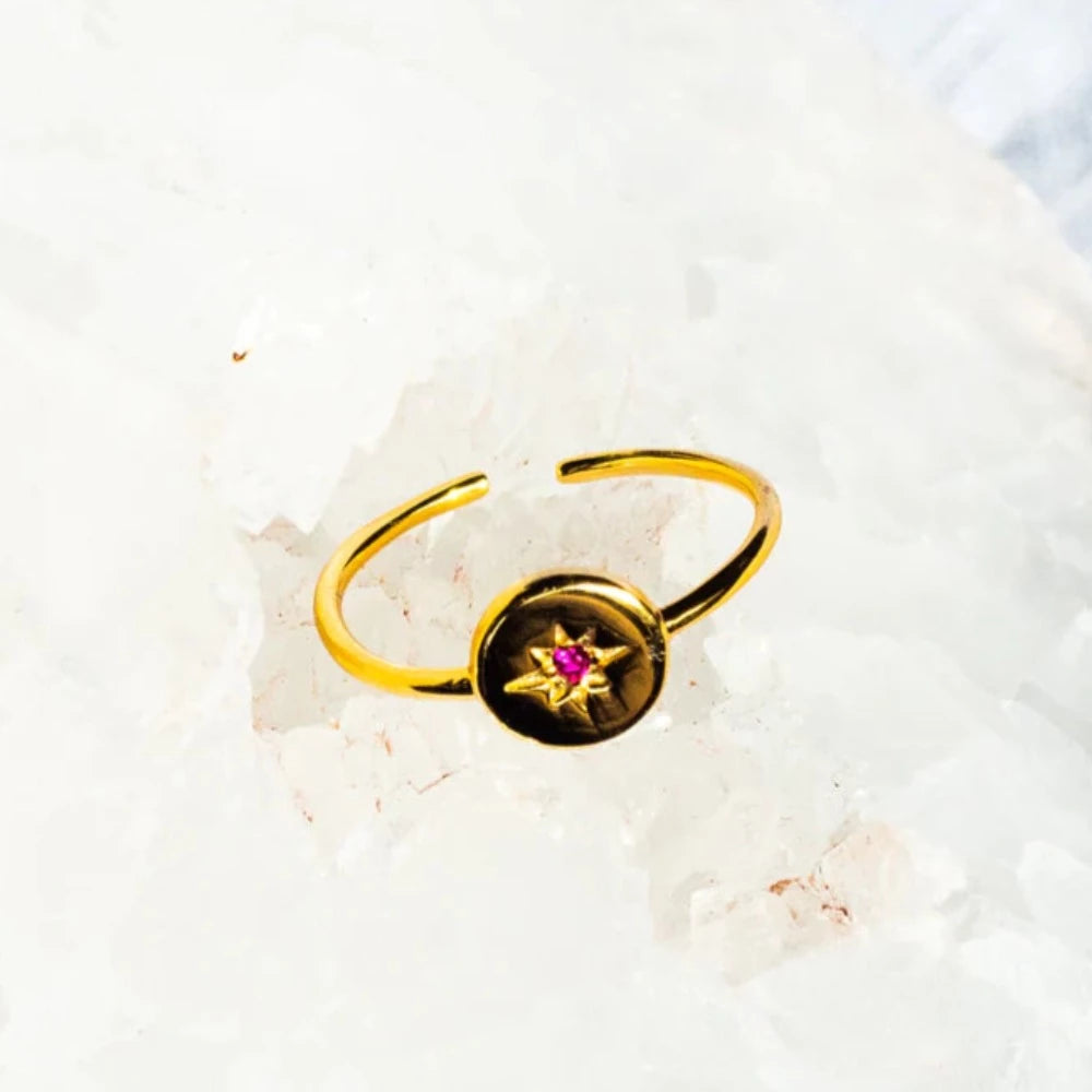 18K Vermeil Round Signet Ring