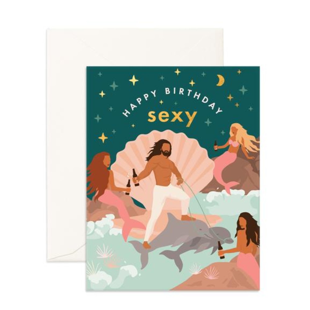 Greeting Card Sexy Poseidon