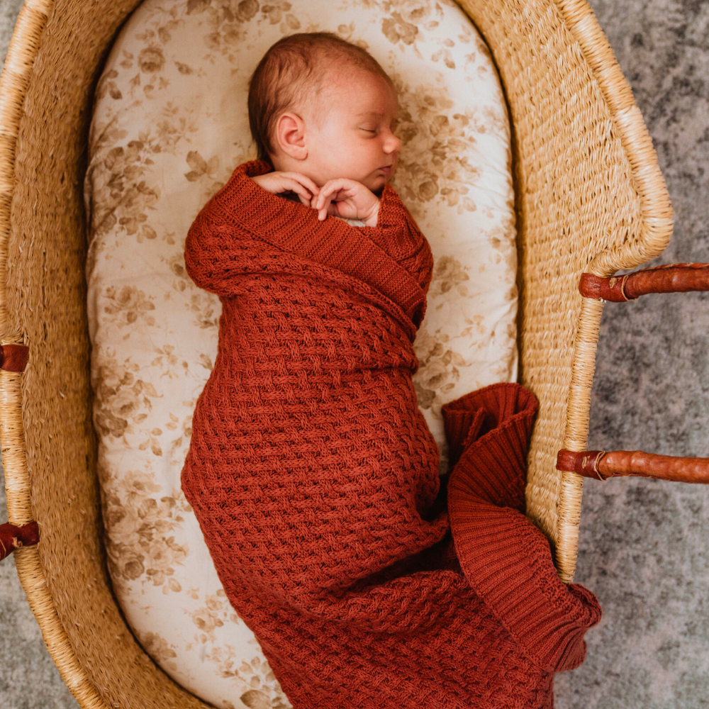 Diamond Knit Baby Blanket Oxley and Moss