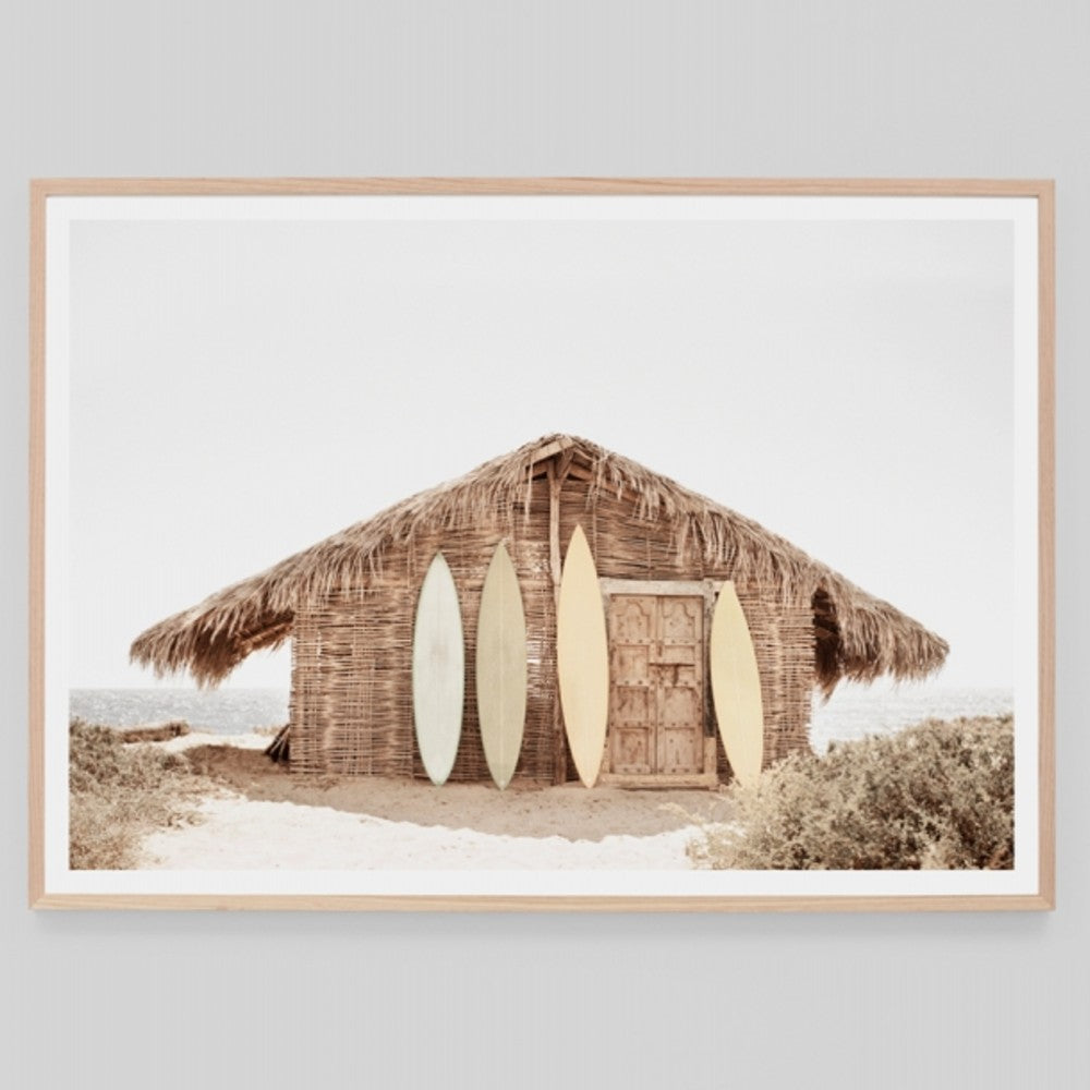 Surf Hut Framed Print